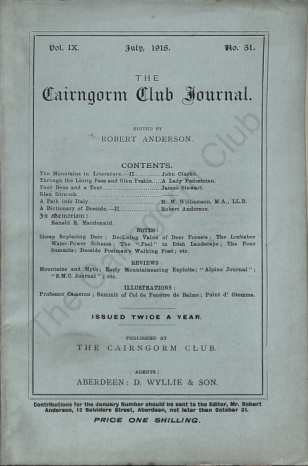 The Cairngorm Club Journal No 51 cover